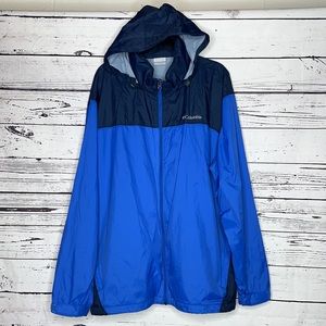 Columbia Sportswear Company XXL Blue Glennaker Lake Packable Rain Jacket w/ Hood